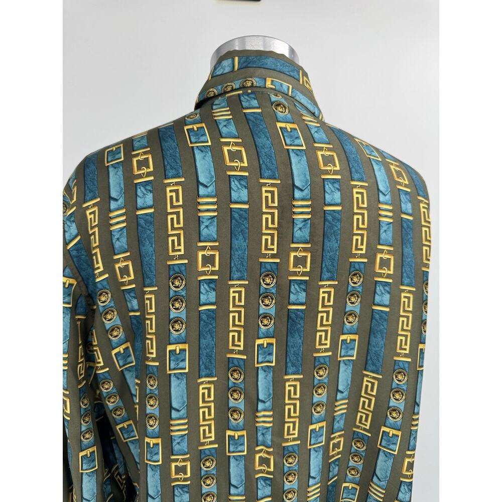 vintage Gianni Versace Medusa print silk shirt sz 54 us large(bl100thrifty - Picture 6 of 8